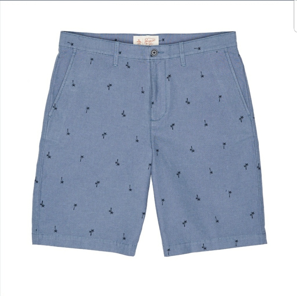 ORIGINAL PENGUIN STRAIGHT FIT PALM PRINT SHORT